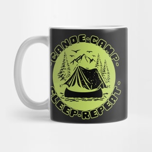 Canoe camp sleep repeat Mug
